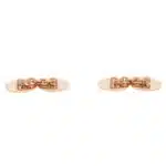 Vintage Victorian Oval Chain Cufflinks in Rose Gold