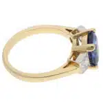 Sapphire and Diamond Three Stone Ring