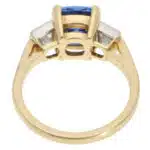 Sapphire and Diamond Three Stone Ring