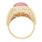 Vintage Bulgari Tourmaline and Diamond Bypass Ring