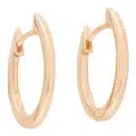 Oval Hoop Earrings in Rose Gold