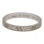 Vintage Cartier Diamond Mini Love Ring, Size 53