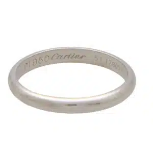 Vintage Cartier '1895' Platinum Wedding Band size 51