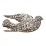 Victorian Old Cut Diamond Bird Brooch