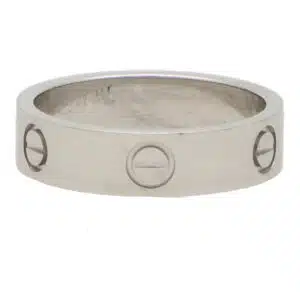 Vintage Cartier Love Ring in Platinum, Size 60