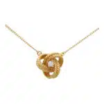 Vintage Tiffany & Co. Diamond Knot Pendant Necklace