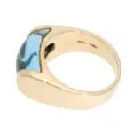 Vintage Bulgari Tronchetto Topaz Ring in Yellow Gold