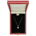 Contemporary GIA Certified 0.60ct Diamond Solitaire Necklace
