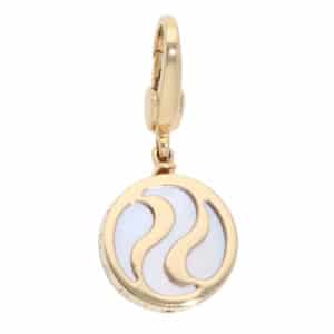Vintage Bulgari Mother of Pearl Optical Illusion Pendant