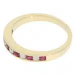 Vintage Tiffany & Co. Ruby and Diamond Half Eternity Ring