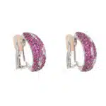 Vintage Roberto Coin Pink Sapphire and Diamond Earrings
