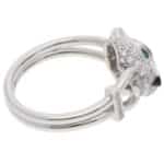 Vintage Panthère de Cartier Diamond Ring in White Gold