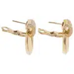 Vintage 1990s Christian Dior Diamond Earrings in Yellow Gold