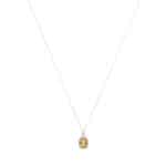 Contemporary Citrine and Diamond Pendant Necklace in Yellow Gold