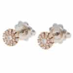 Vintage Damiani Margherita Diamond Cluster Stud Earrings