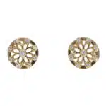 Vintage Tiffany & Co. Diamond Floral Earrings in Yellow Gold