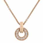 Vintage Bvlgari Bvlgari Openwork Diamond Necklace in Rose Gold