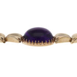 Vintage 1958 Victorian Amethyst Link Bracelet in Yellow Gold
