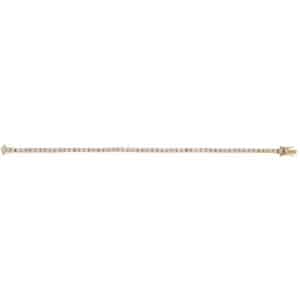 Vintage 2.95ct Diamond Line Tennis Bracelet in Yellow Gold