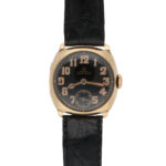 Vintage 1929 Omega 9ct Gold Cushion Watch