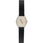 Vintage 1955 Omega Jumbo Stainless Steel Waffle Dial Watch